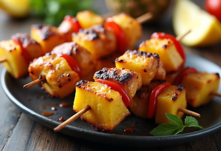 BBQ Pineapple Chicken Kabobs: Tropical Grilled Delight
