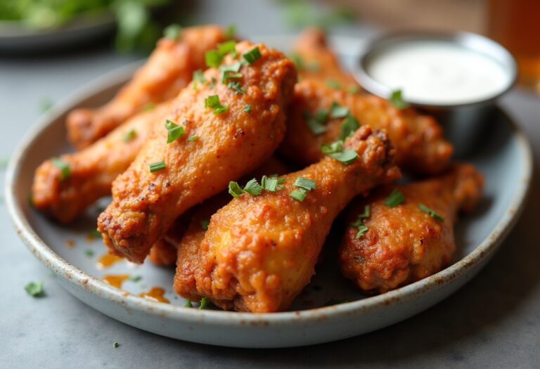Baked Chicken Wings with Ranch Dressing