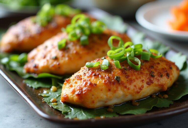 Baked Chicken with Green Onions