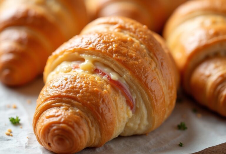 Baked Ham and Cheese Croissants