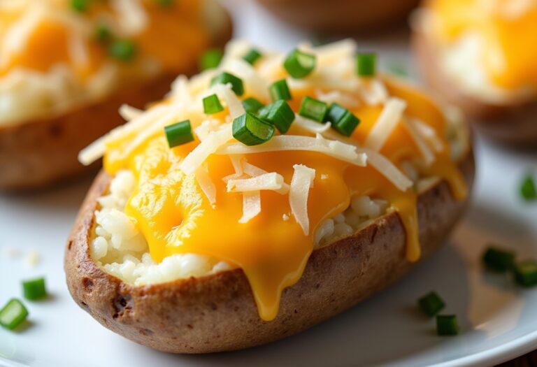 Baked Potatoes with Cheese and Parmesan