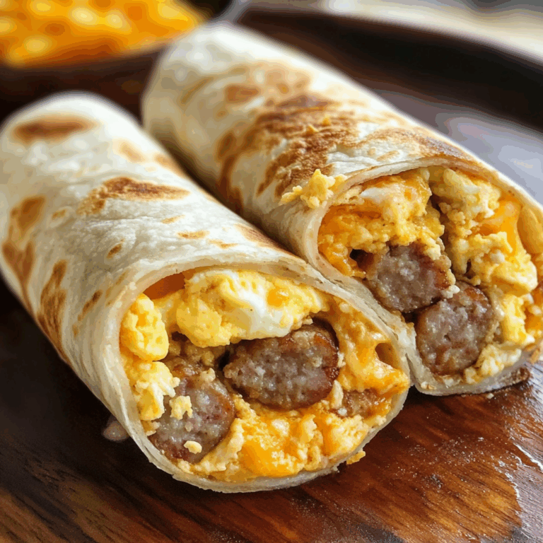 Cheesy Sausage and Egg Wraps